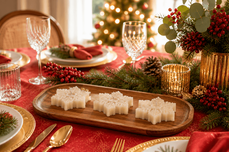 Moule silicone bougie flocon de neige