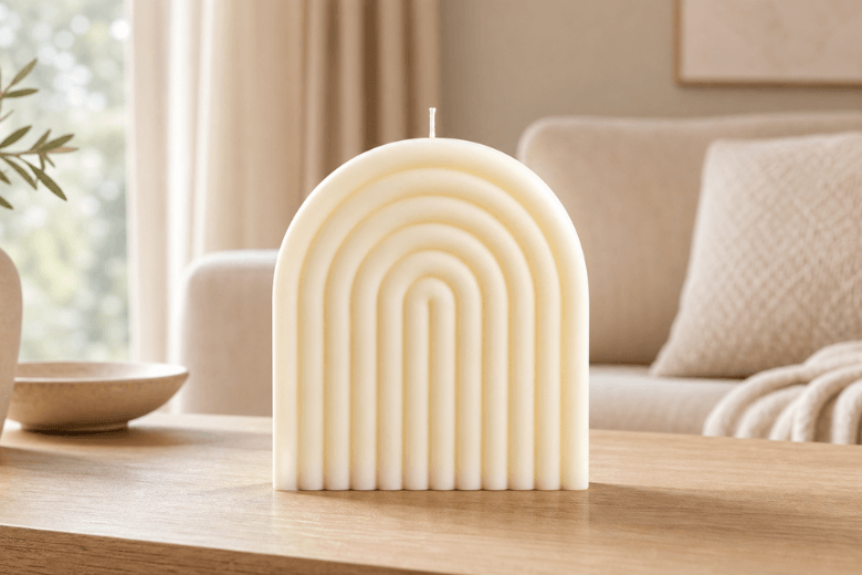 Moule silicone arc en ciel grand modèle pour bougies moulées