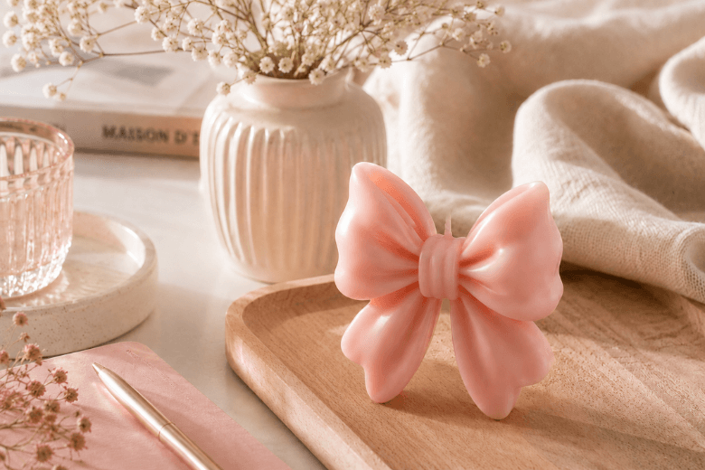 Moule silicone nœud élégant pour création de bougies