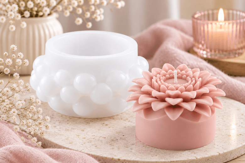 Moule silicone tournesol pour des bougies fleuries