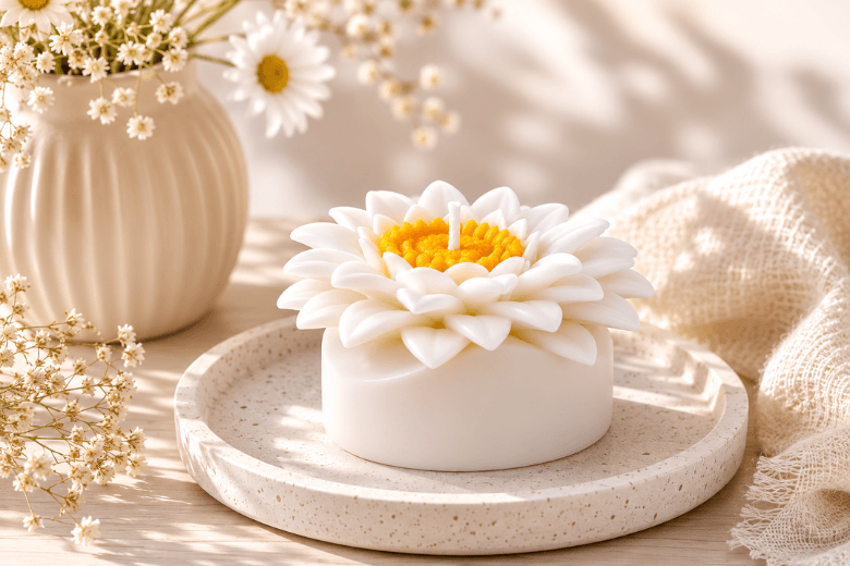 Moule silicone tournesol pour des bougies fleuries