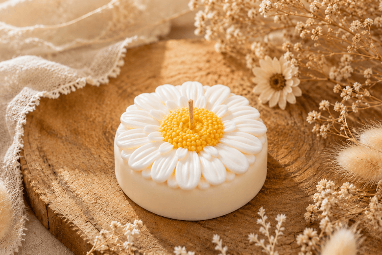 Moule Silicone Marguerite pour Bougies Artisanales