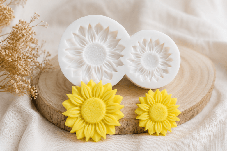 Moule 2 Tournesols en Silicone pour des créations harmonieuses
