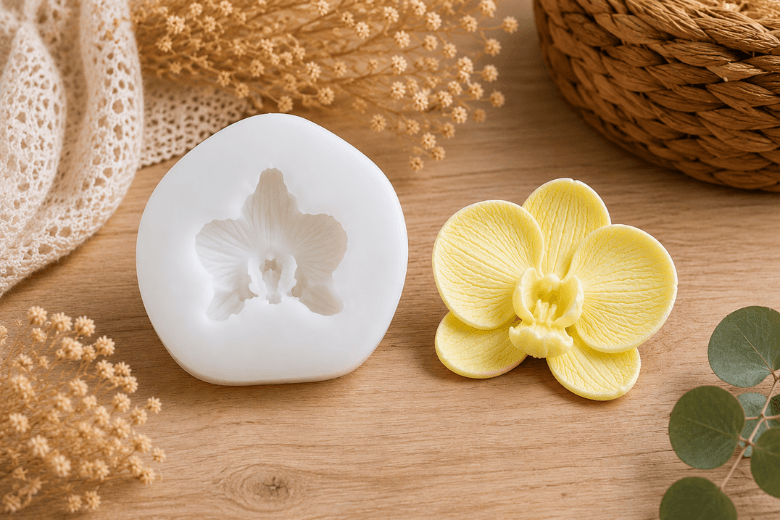 Moule Silicone Orchidée pour Bougies Créatives