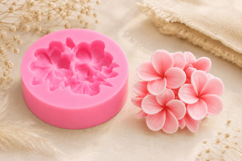 Moule Fleurs frangipanier en silicone