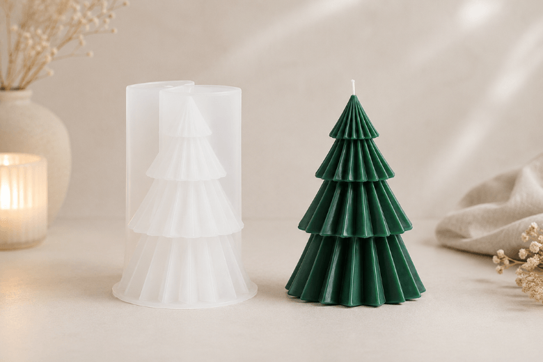Moule Silicone Mon Beau Sapin Grand Modèle pour des bougies de Noël
