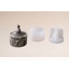 Moule silicone pot élégant strié avec couvercle Jesmonite