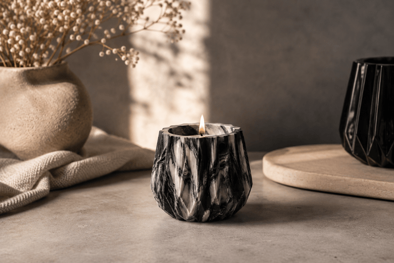 Moule silicone Pot à bougie 3D pour des créations en Jesmonite