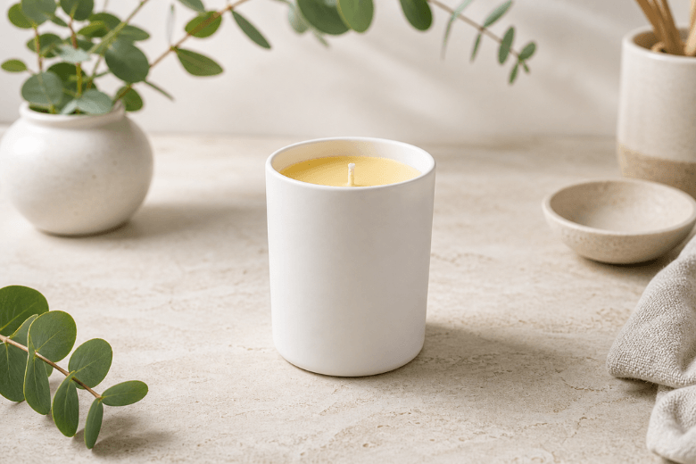 Verre blanc opaque 200ML pour la fabrication de bougies parfumées.