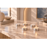 Coupelles pour bougies chauffe plat 59x24 de couleur argent