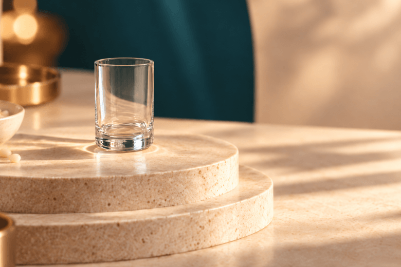 Contenants en verre 90ml pour la création de bougies coulées.