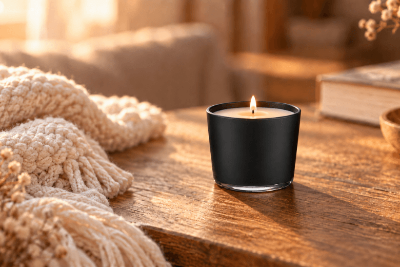 Contenant Bodega 200ml noir opaque pour la fabrication de bougies coulées